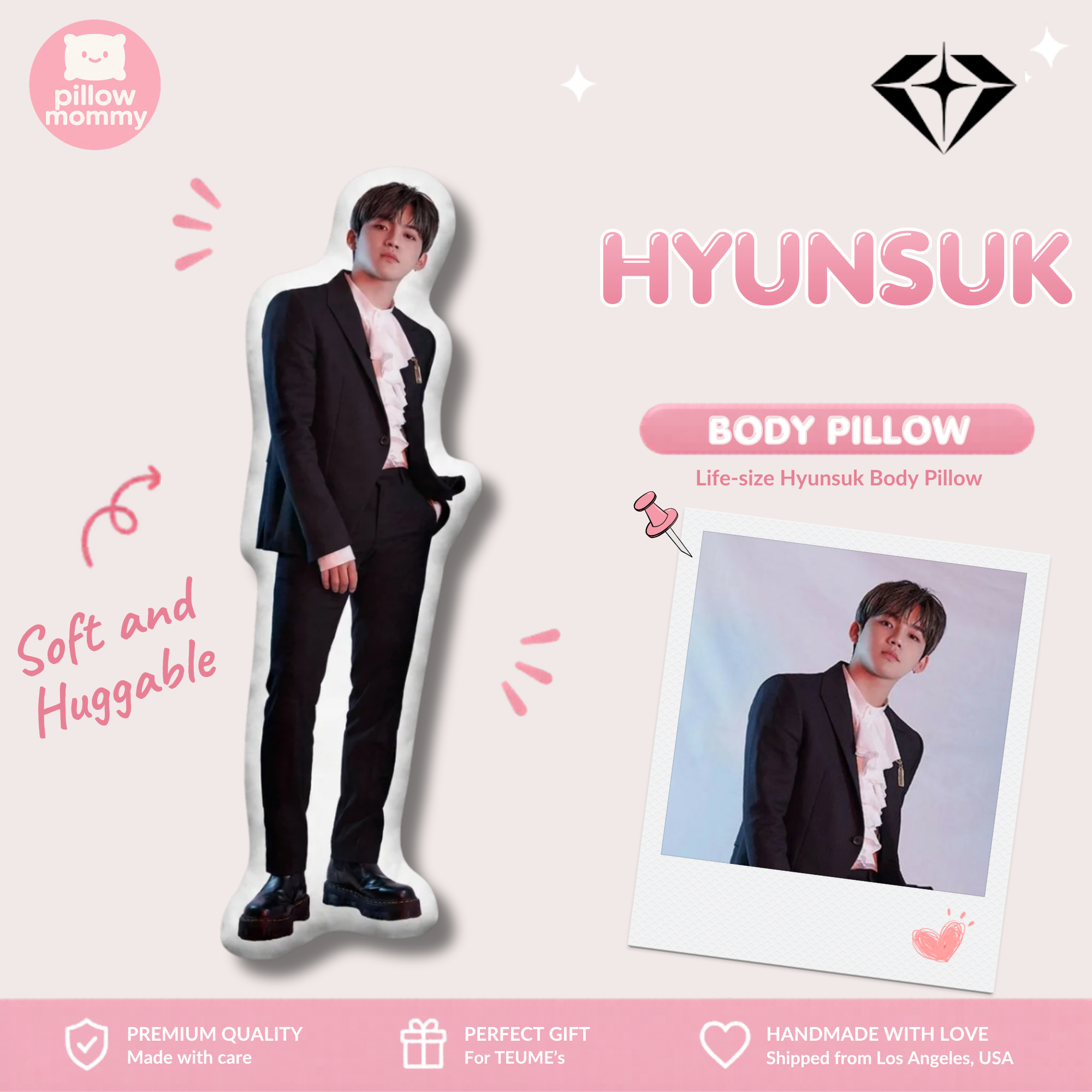 TREASURE Hyunsuk Life-Size Body Pillow