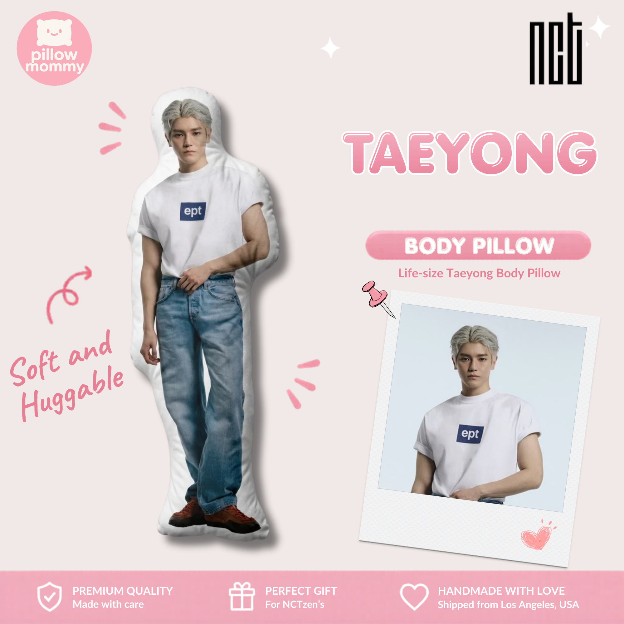 NCT Taeyong Casual Denim Life-Size Body Pillow
