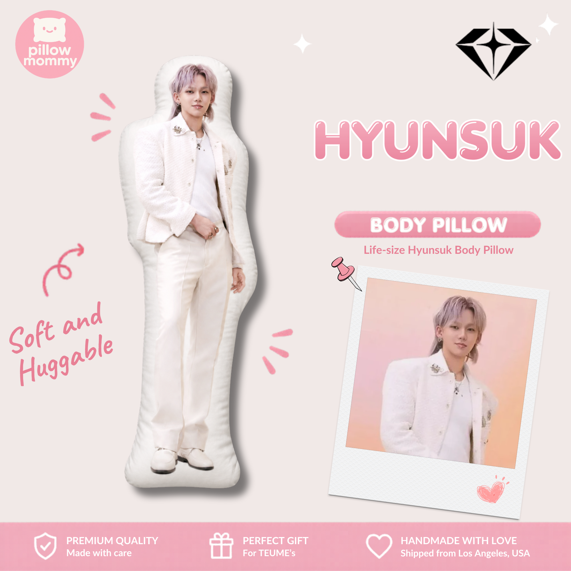 TREASURE Hyunsuk Life-Size Body Pillow
