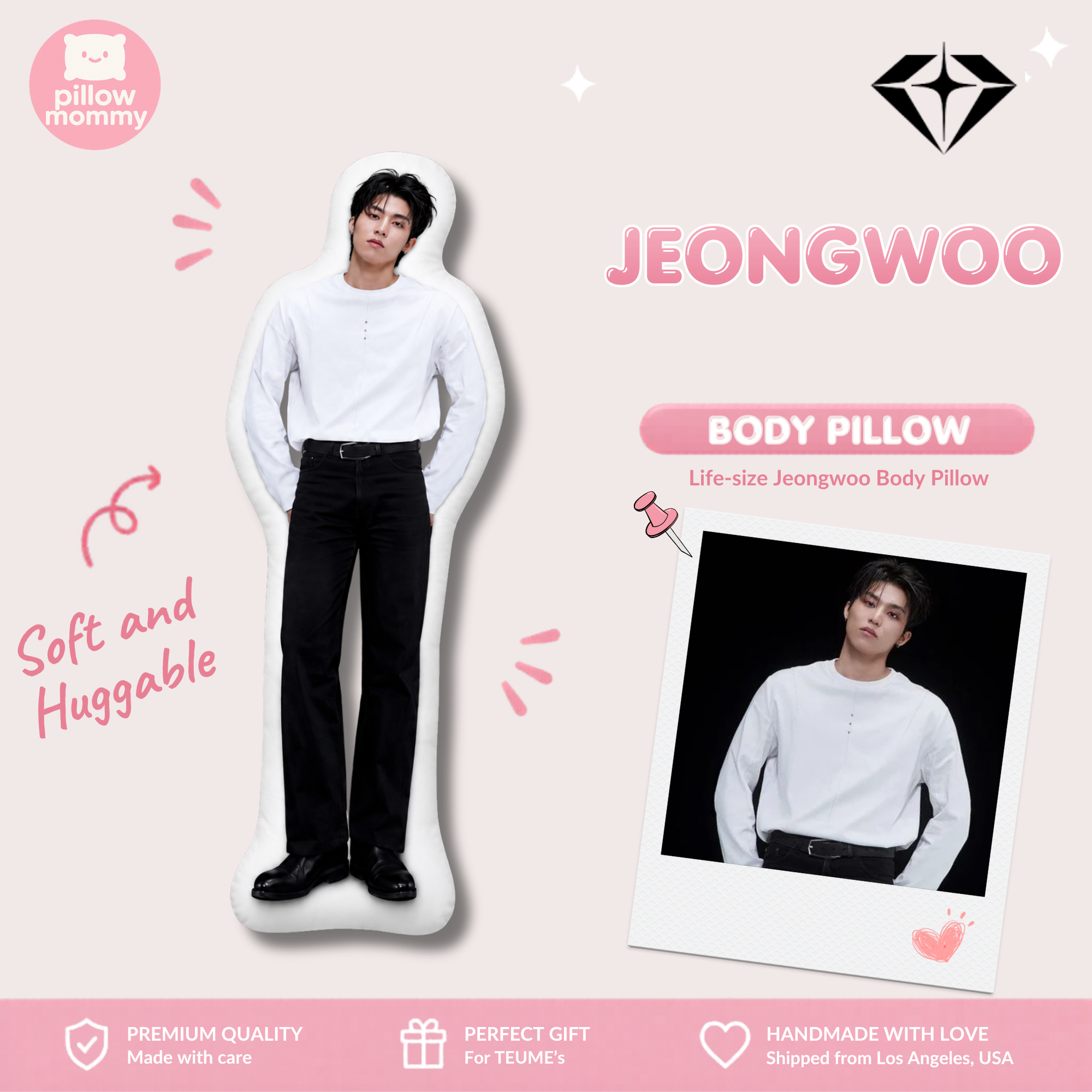 TREASURE Jeongwoo Life-Size Body Pillow