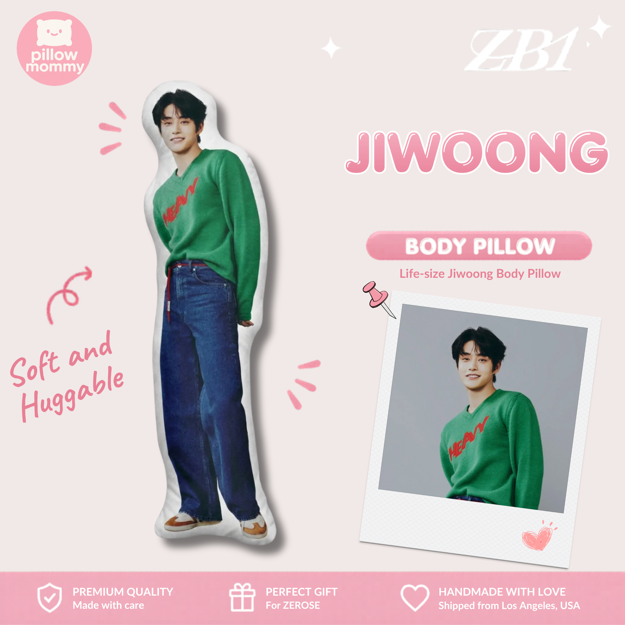 ZB1 Jiwoong Life-Size Body Pillow