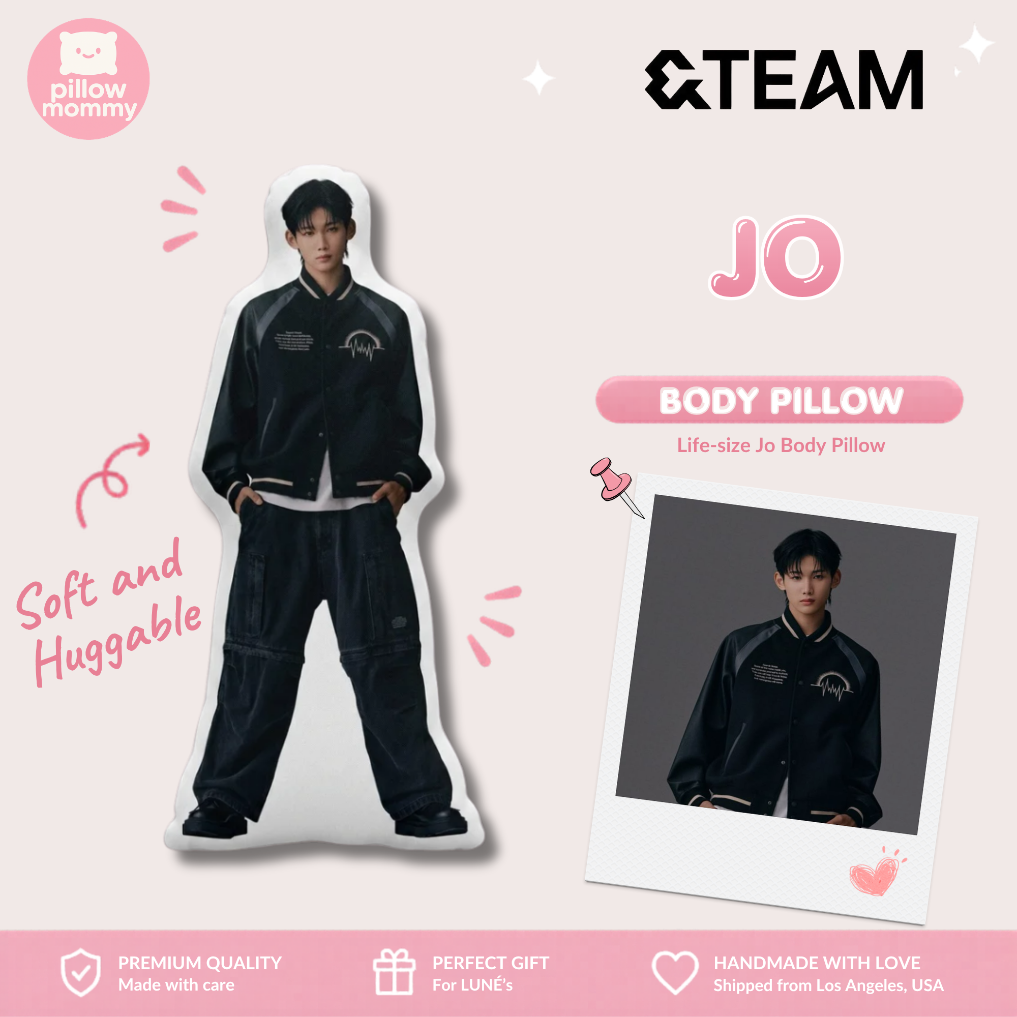&TEAM Jo Life-Size Body Pillow