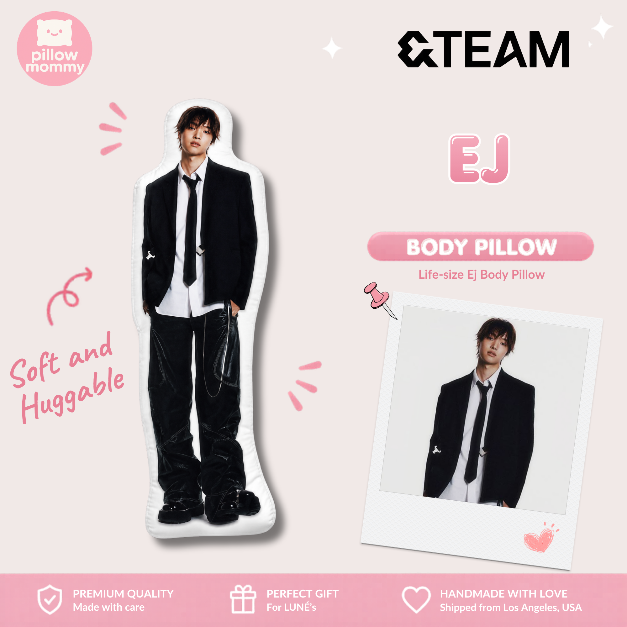 &TEAM EJ Life-Size Body Pillow