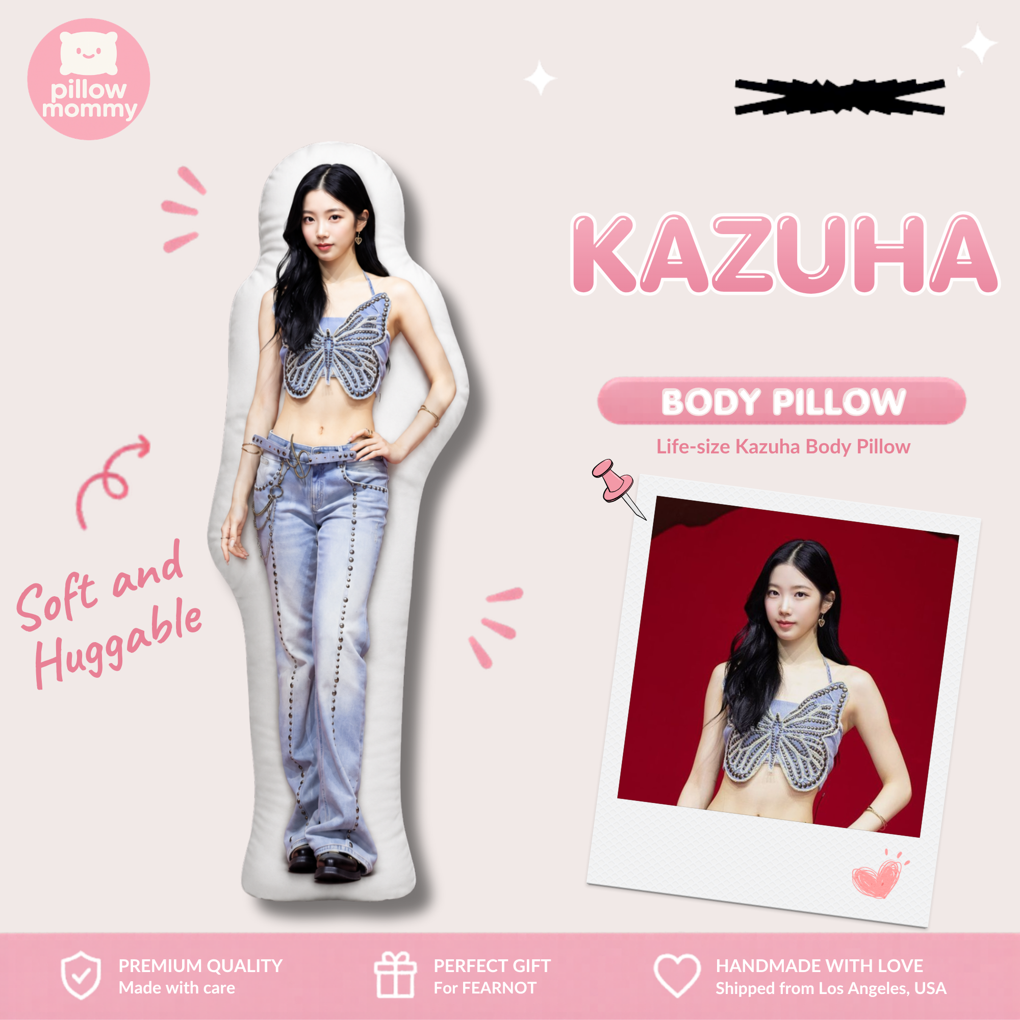 LE SSERAFIM Kazuha Life-Size Body Pillow