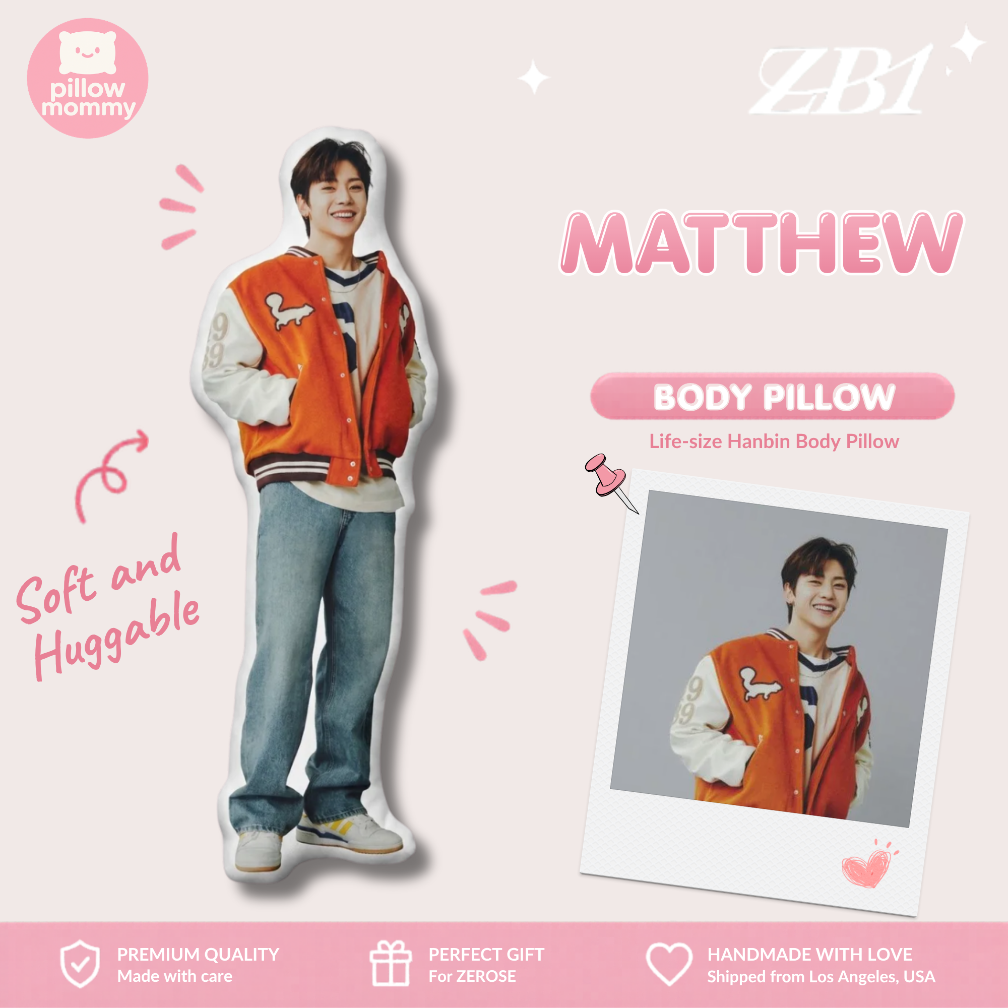 ZB1 Matthew Life-Size Body Pillow