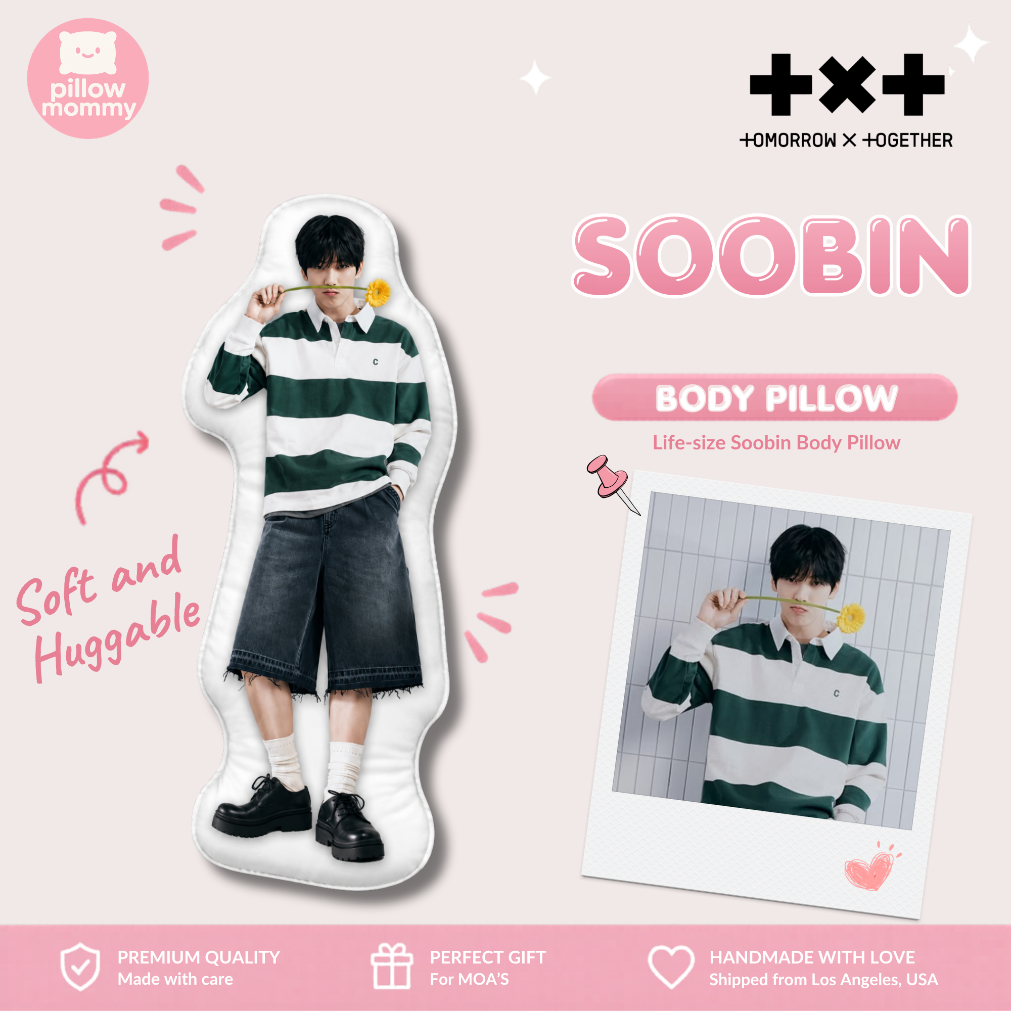 TXT Soobin Life-Size Body Pillow