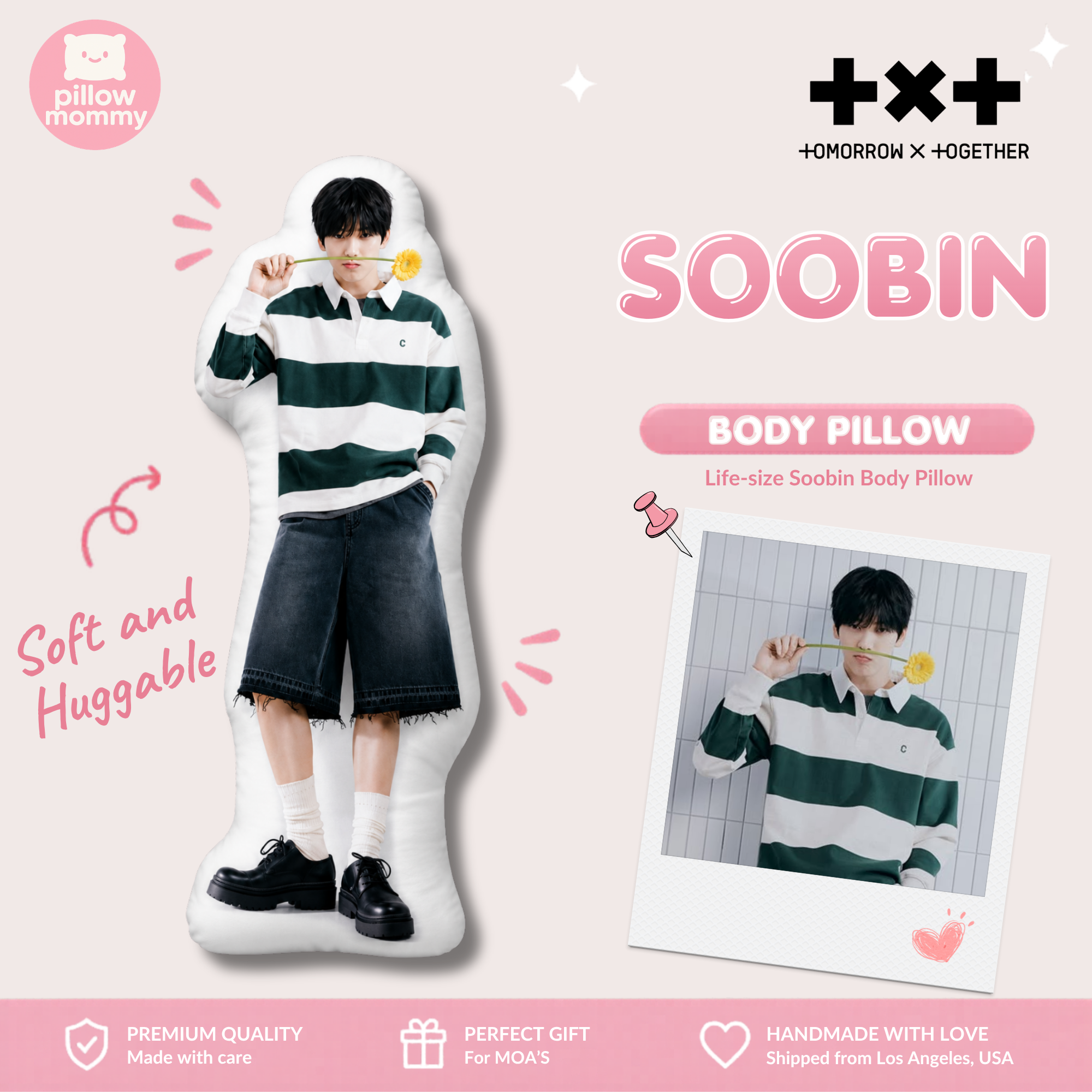 TXT Soobin Life-Size Body Pillow