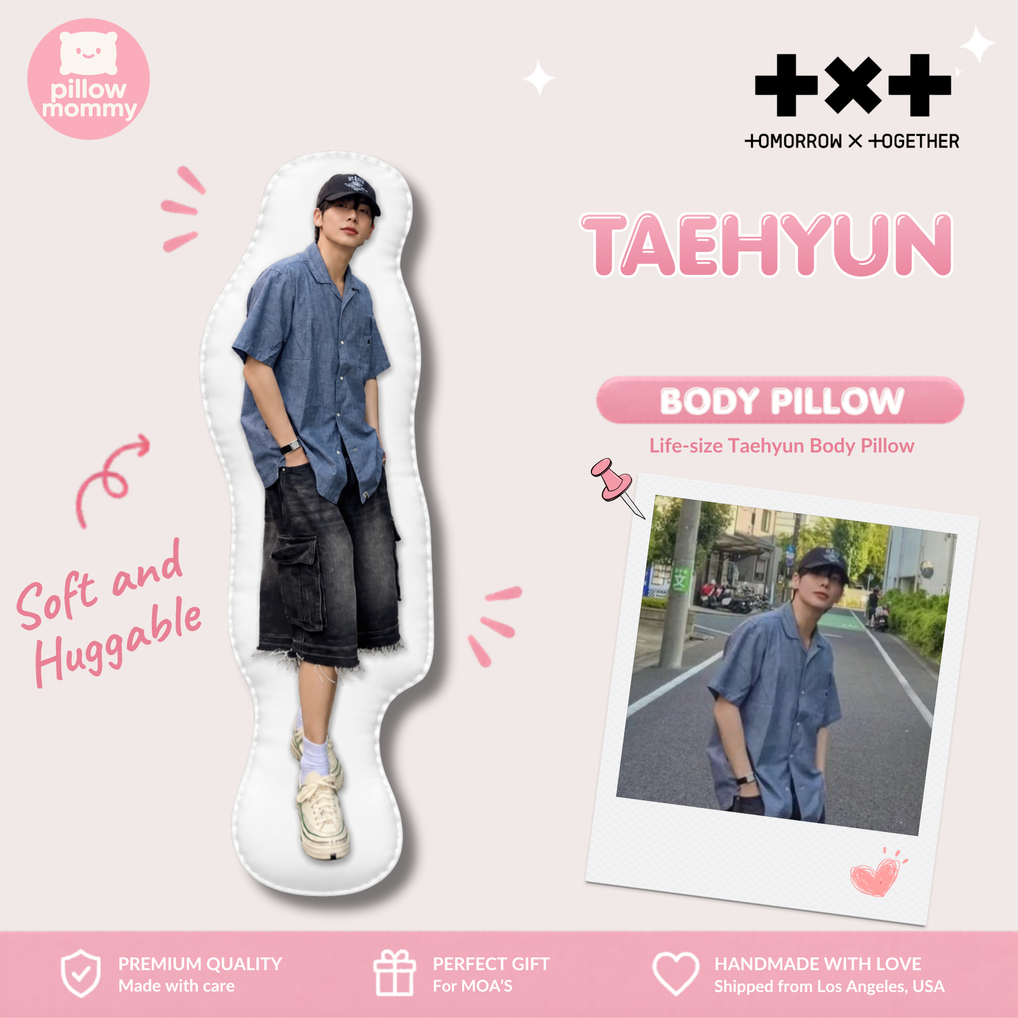 TXT Taehyun Life-Size Body Pillow