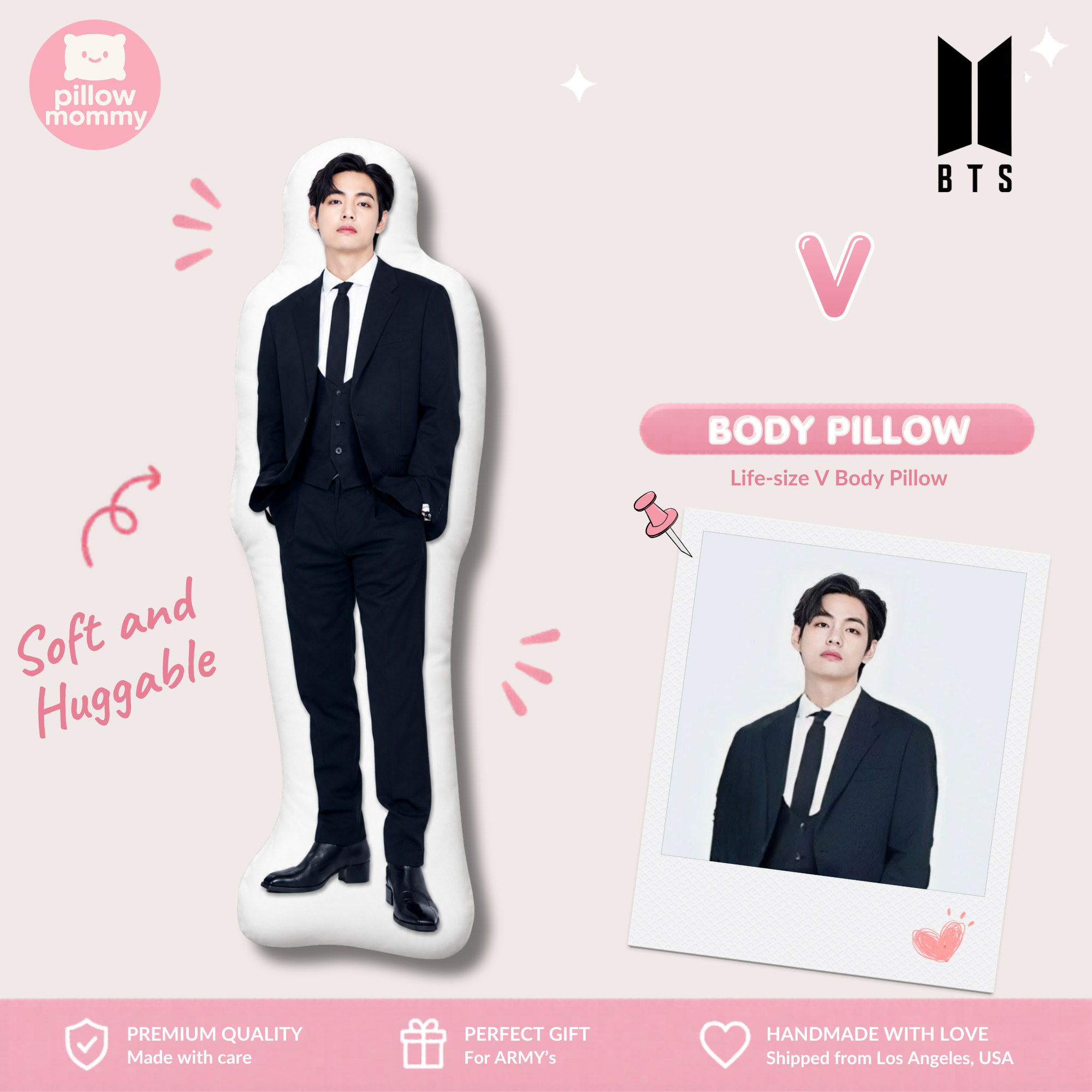 BTS V Life-Size Body Pillow