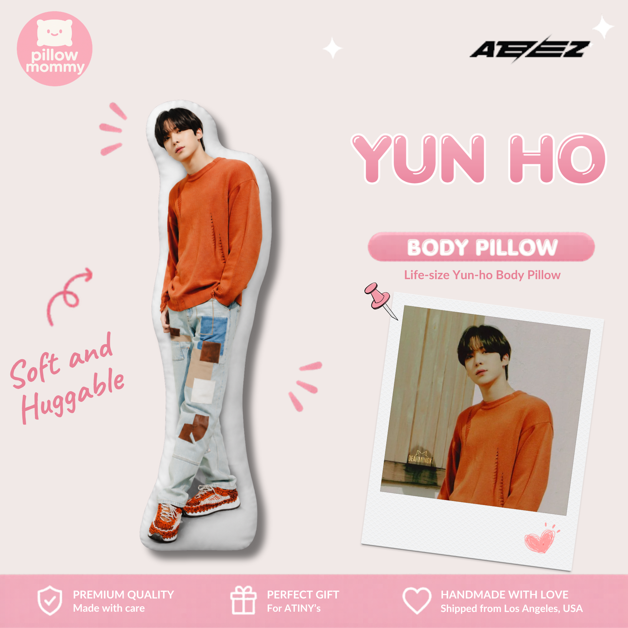 ATEEZ Yun Ho Life-Size Body Pillow
